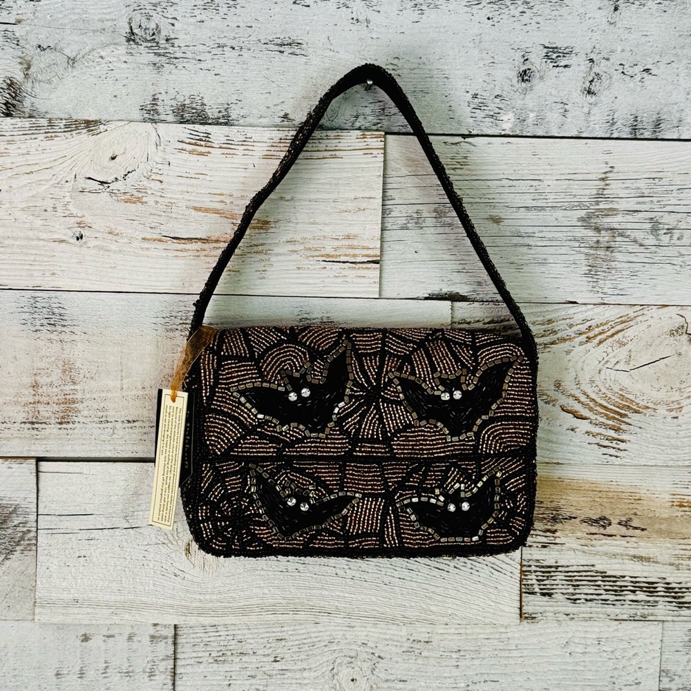 Halloween Viral Bat Beaded Bag